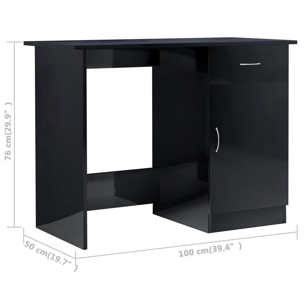 Desk-High-Gloss-Black-394quotx197quotx299quot-Engineered-Wood-1968777-3