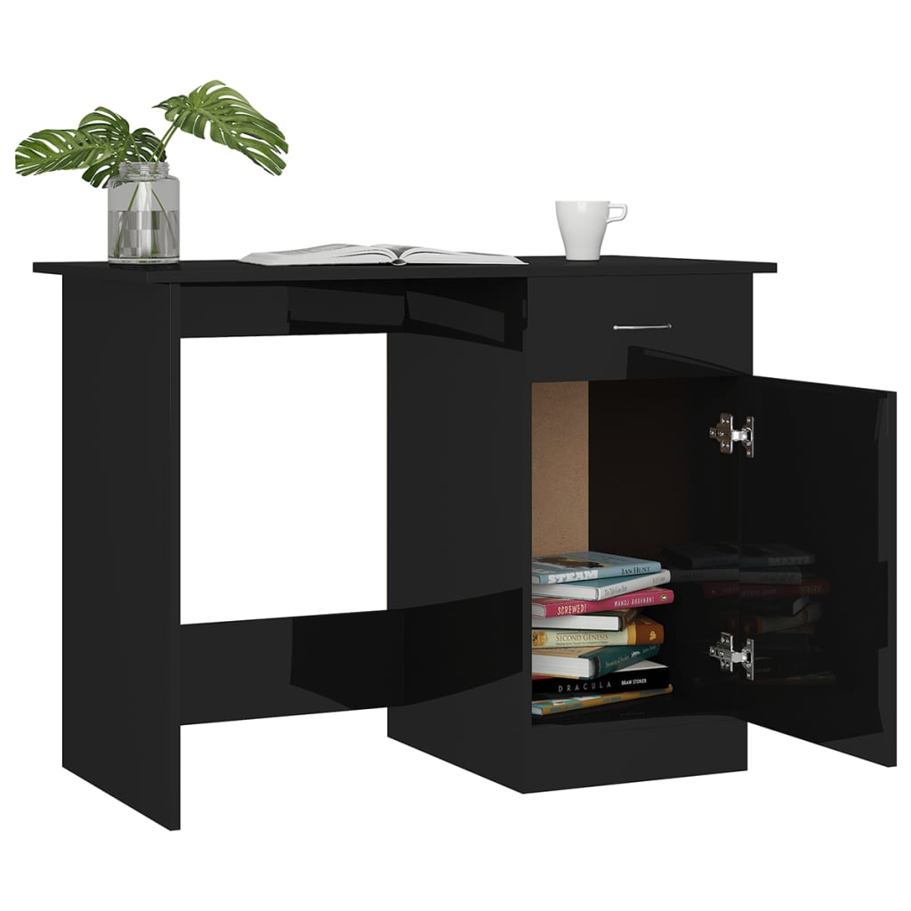 Desk-High-Gloss-Black-394quotx197quotx299quot-Engineered-Wood-1968777-7