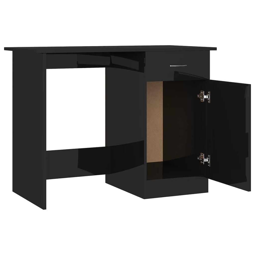 Desk-High-Gloss-Black-394quotx197quotx299quot-Engineered-Wood-1968777-8