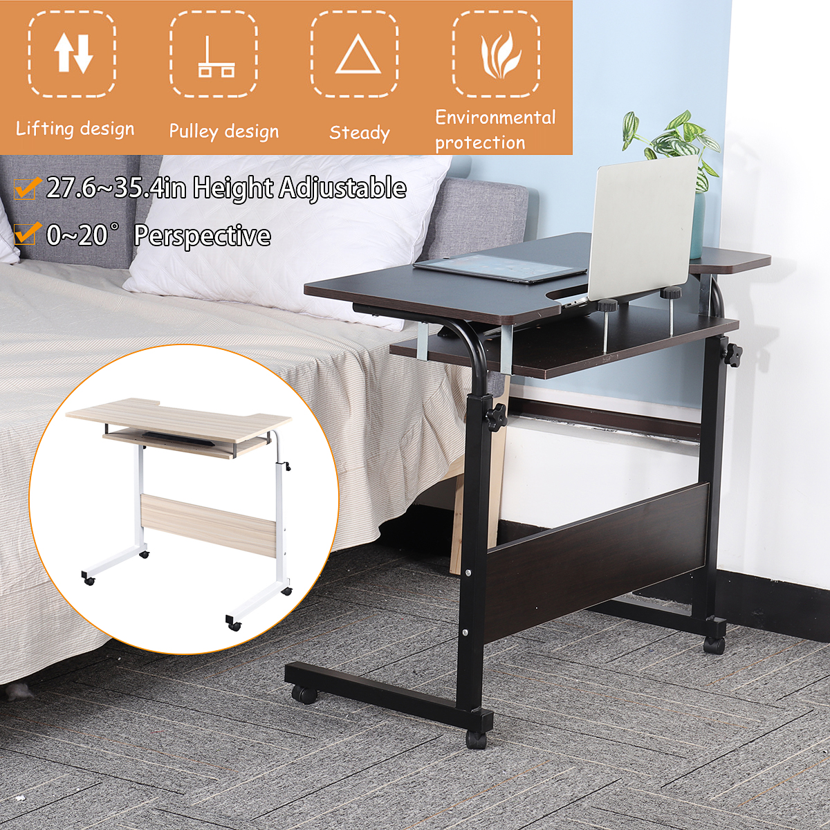 Mobile-Rolling-Computer-Laptop-Desk-Bedside-Workstation-Height-Adjustable-Table-Shelf-1743180-1