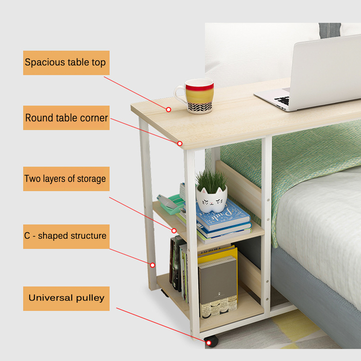 Multifunctional-Movable-Bedside-Laptop-Desk-Computer-Table-Study-Table-Computer-Stand-with-2-Tiers-S-1611512-2