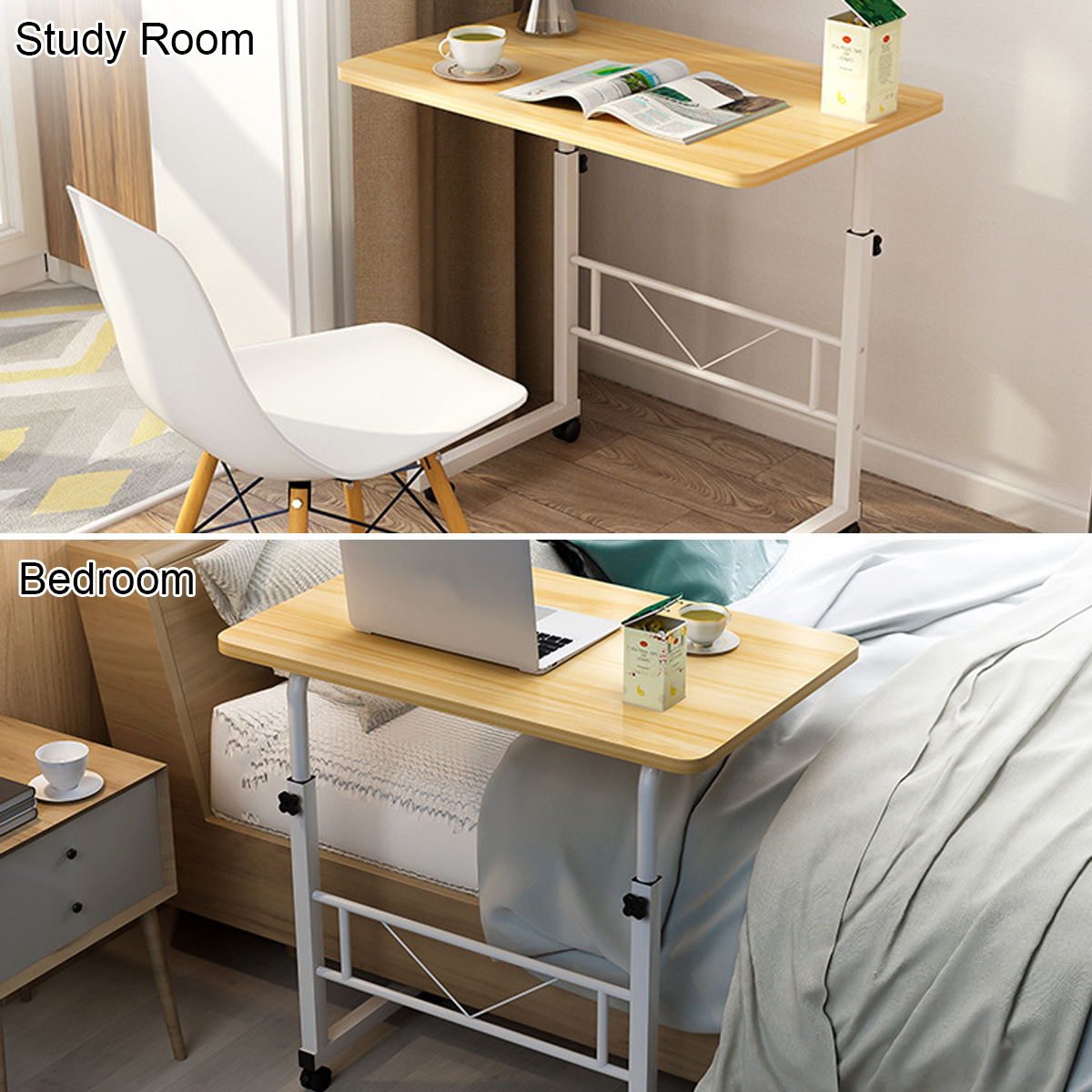 Removable-Laptop-Table-Lifting-Desk-Tabletop-Food-Tray-Bedside-Table-Bed-Sofa-Stand-with-Wheel-1754628-9