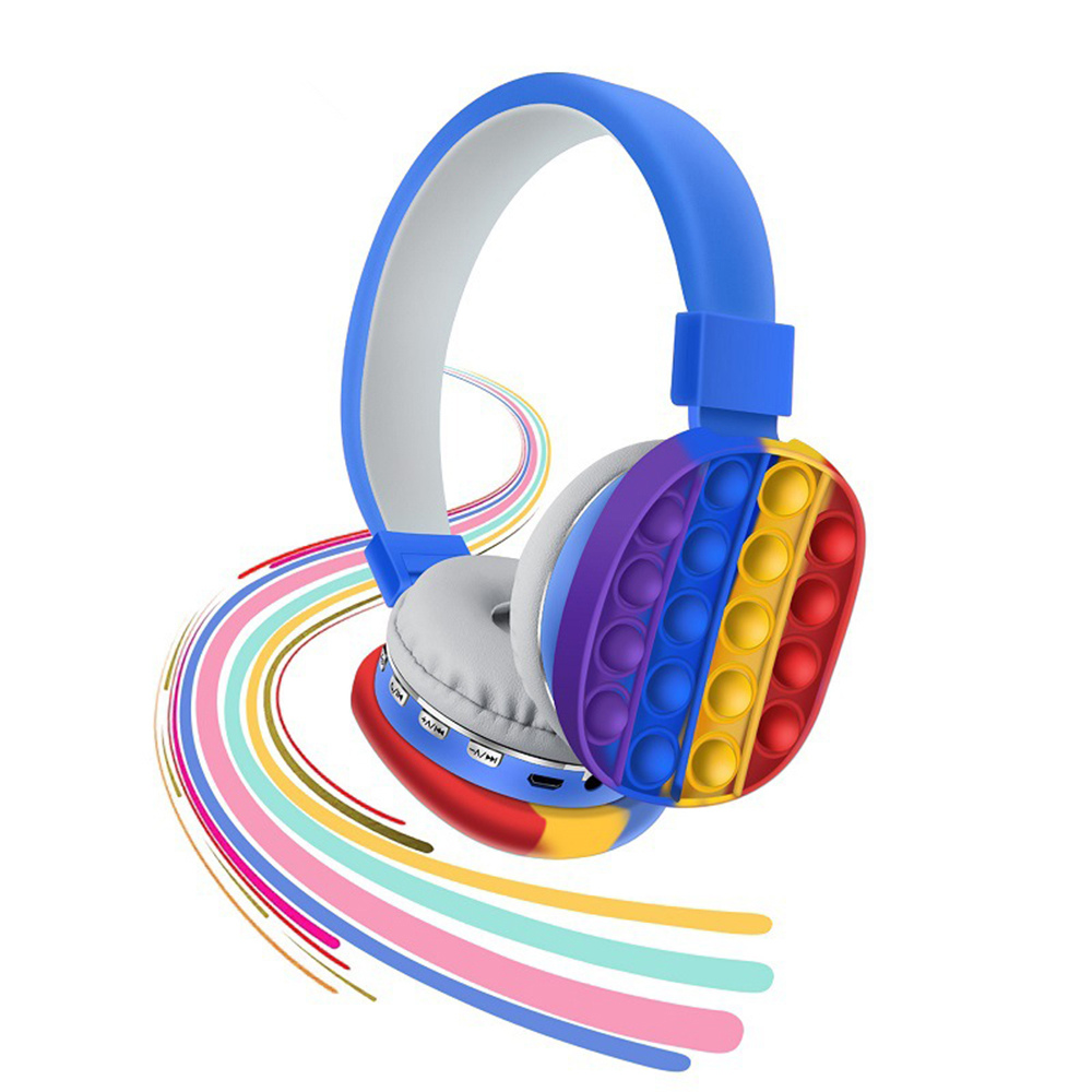 Bakeey-AH-806E-Cute-Rainbow-bluetooth-Headphone-Stereo-Headset-TF-Card-Ultra-long-Standby-Popite-Toy-1904888-2