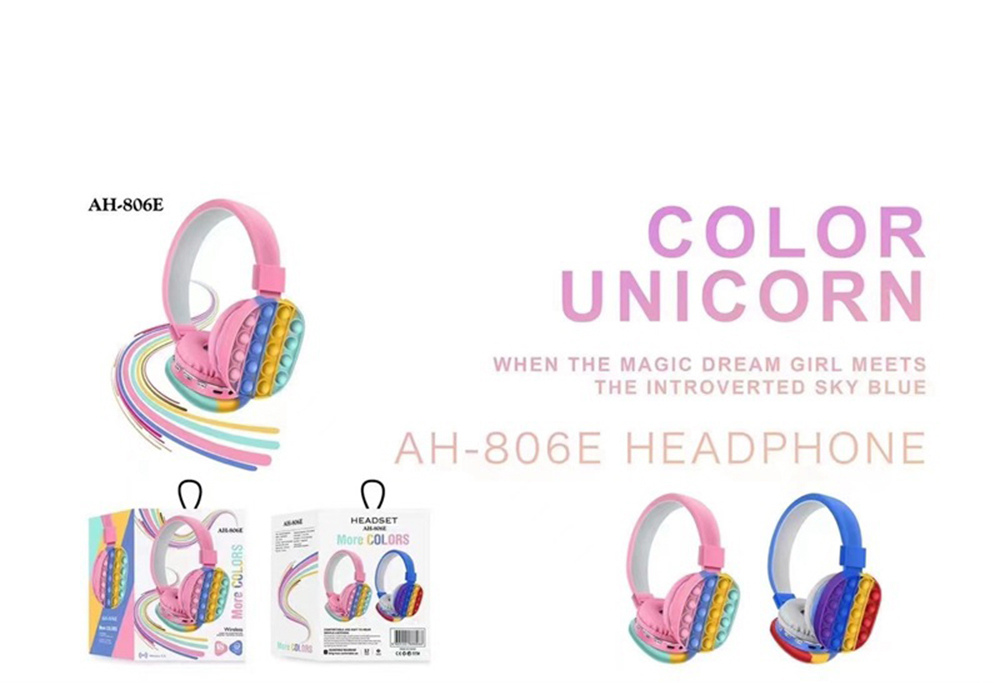 Bakeey-AH-806E-Cute-Rainbow-bluetooth-Headphone-Stereo-Headset-TF-Card-Ultra-long-Standby-Popite-Toy-1904888-5
