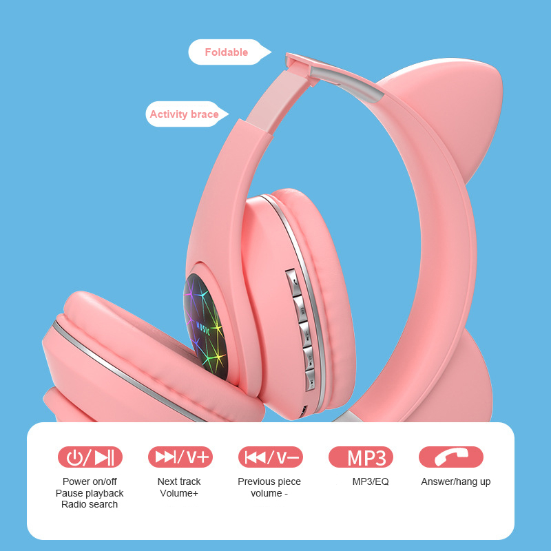 Bakeey-M2-Cut-Cat-Ear-Headphones-Wireless-bluetooth-50-HIFI-TF-Card-AUX-In-Luminous-Foldable-Head-Mo-1808623-7
