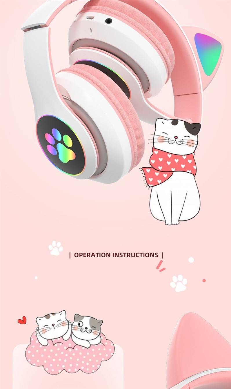 Bakeey-STN-28-Over-Ear-Gaming-bluetooth-50-Headset-Glowing-Cat-Ear-Headphones-Foldable-Wireless-Earp-1914710-13