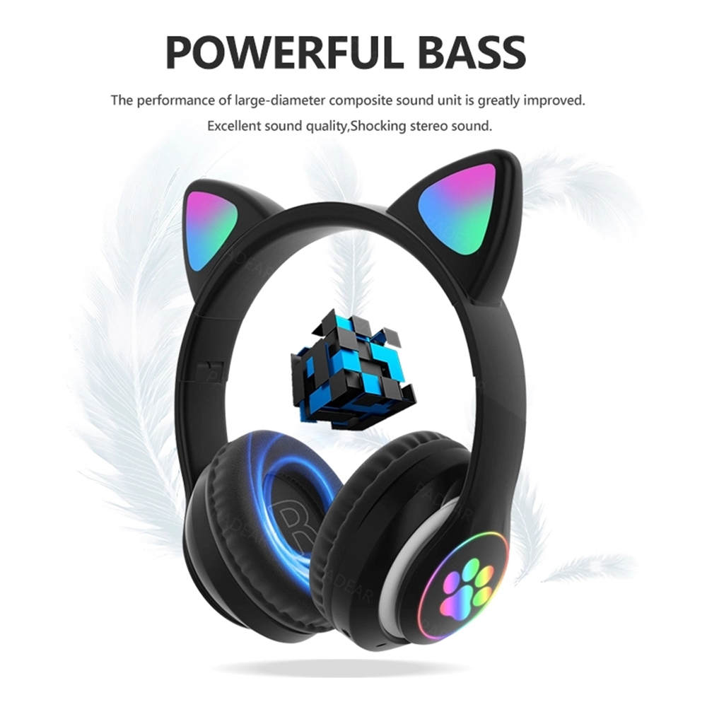 Bakeey-STN-28-Wireless-bluetooth-Headphones-Cute-Kids-Headset-HIFI-Bass-FM-Radio-TF-Card-AUX-In-RGB--1817922-5