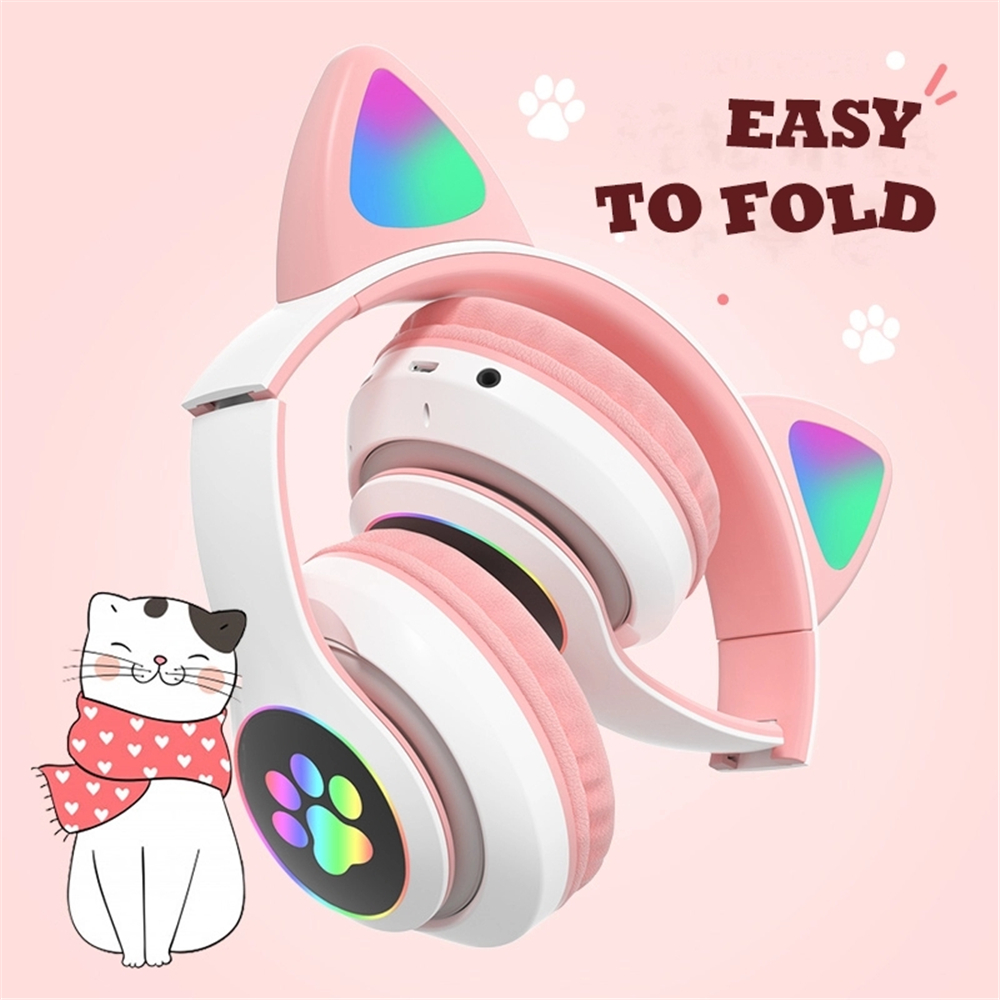 Bakeey-STN-28-Wireless-bluetooth-Headphones-Cute-Kids-Headset-HIFI-Bass-FM-Radio-TF-Card-AUX-In-RGB--1817922-8