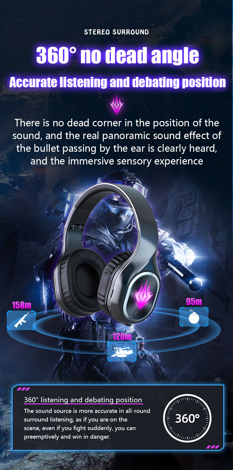 Bakeey-T2-bluetooth-52-Wireless-GameMusic-Mode-Foldable-Gaming-Headphone-RGB-Magic-Lights-3D-Stereo--1905920-5