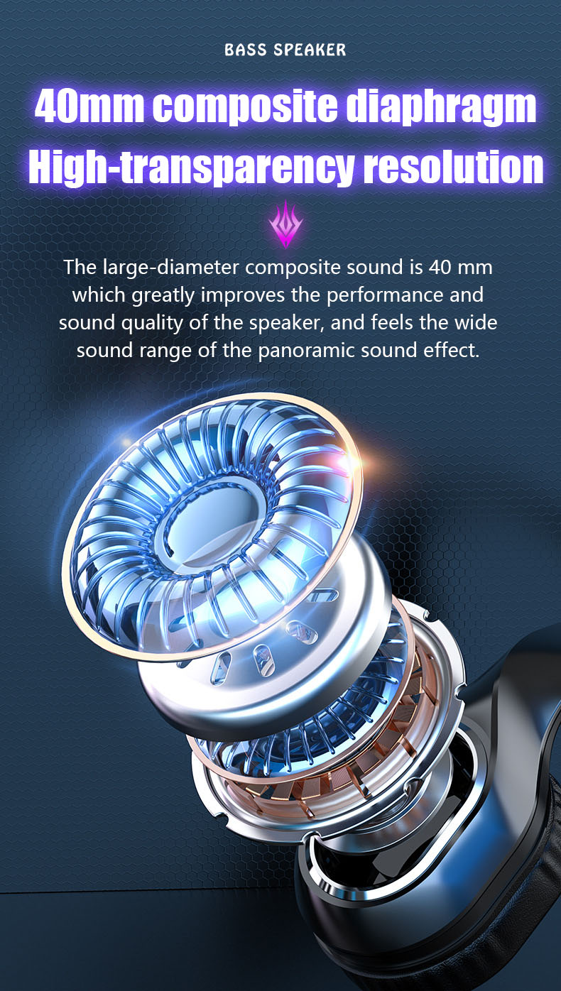Bakeey-T2-bluetooth-52-Wireless-GameMusic-Mode-Foldable-Gaming-Headphone-RGB-Magic-Lights-3D-Stereo--1905920-6