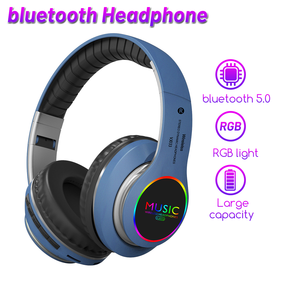 bluetooth-Headphones-Over-Ear-Folding-Wireless-Earbuds-Noise-Cancelling-LED-Stereo-Adjustable-Sport--1698967-4