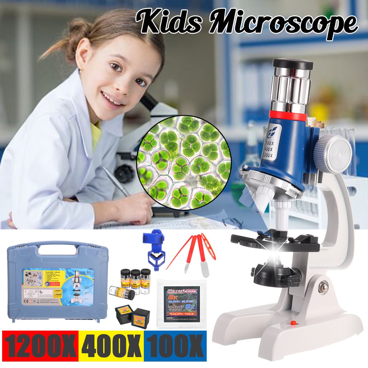 1200X-400X-100X-Magnification-Kids-Microscope-Children-Science-Educational-Toy-1887283-1