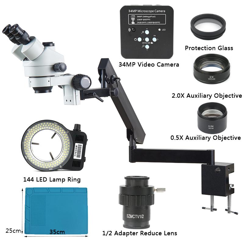 35X---90X-Articulating-Arm-Pillar-Clamp-Zoom-Simul-Focal-Trinocular-Stereo-Microscope--34MP-Video-Ca-1526293-1