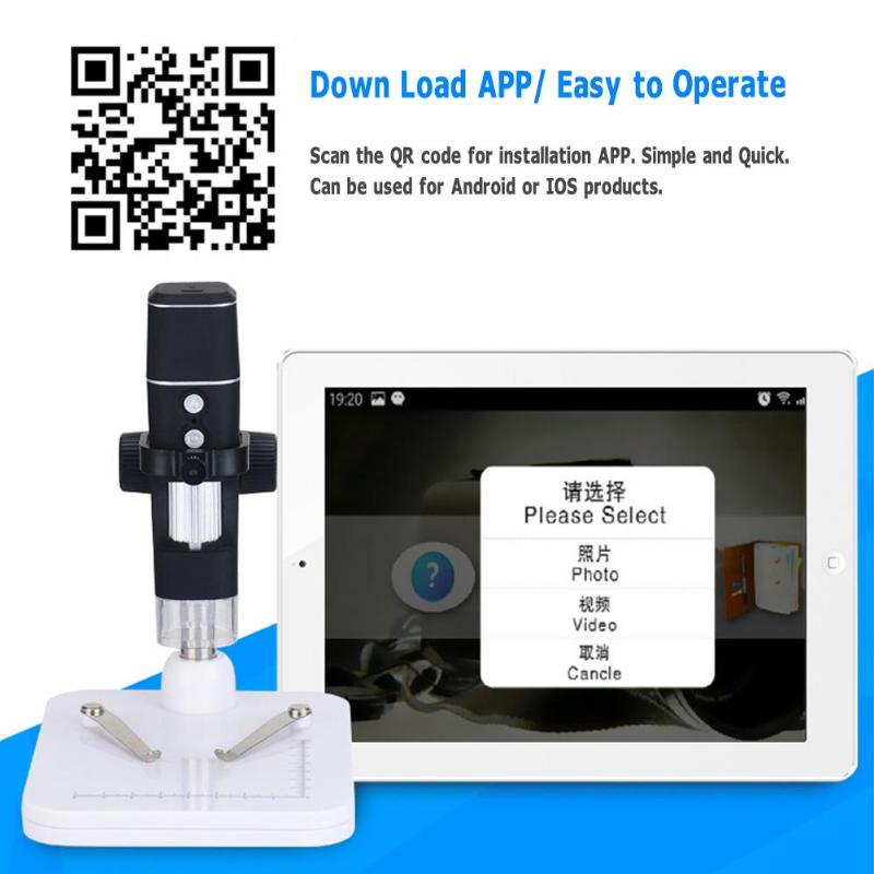 500X-8-LED-Wireless-Camera-2MP-Wifi-Digital-Microscope-Magnifier-with-Base-Stand-Holder-1431558-9