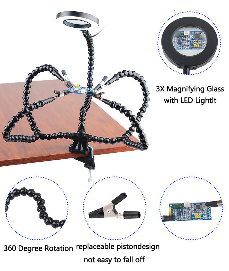 Desk-Clip-Magnifier-PCB-Soldering-Holder-3X-Magnifier-with-LED-Light-Welding-Helping-Hand-Flexible-A-1870940-11