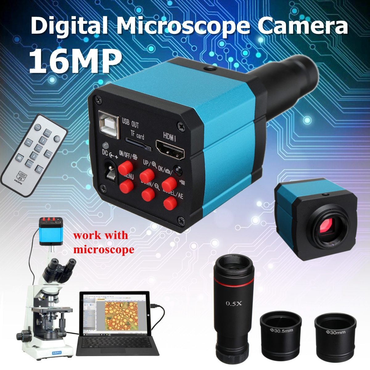 HAYEAR-16MP-1080P-60FPS-USB-C-mount-Digital-Industry-Video-Microscope-Camera-with-HDMI-Cable-1416576-1