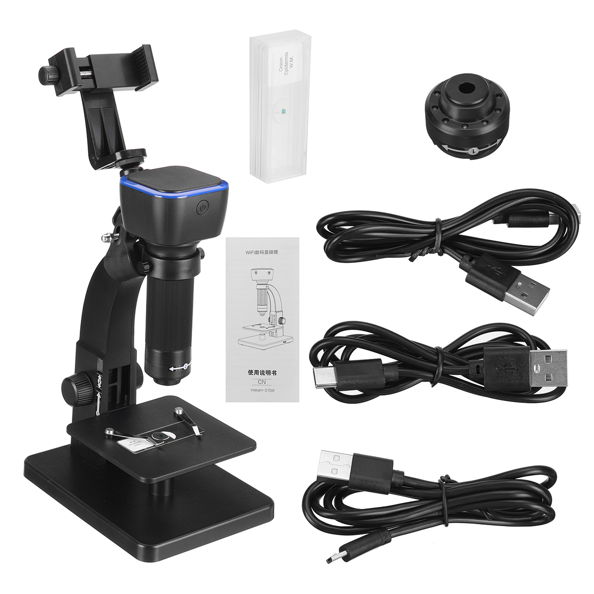 MUSTOOL-MT315W-HD-2000X-WIFI-Digital-MicroscopeMobile-Phone-Holder-Clip-Dual-Lens-USB-Microbiologica-1857945-3