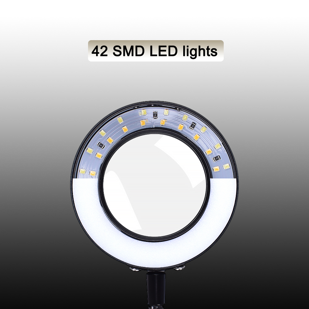 NEWACALOX-3X-LED-Magnifier-Soldering-Work-Station-Soldering-Third-Hand-5Pcs-Flexible-Metal-Arms-Weld-1932420-2