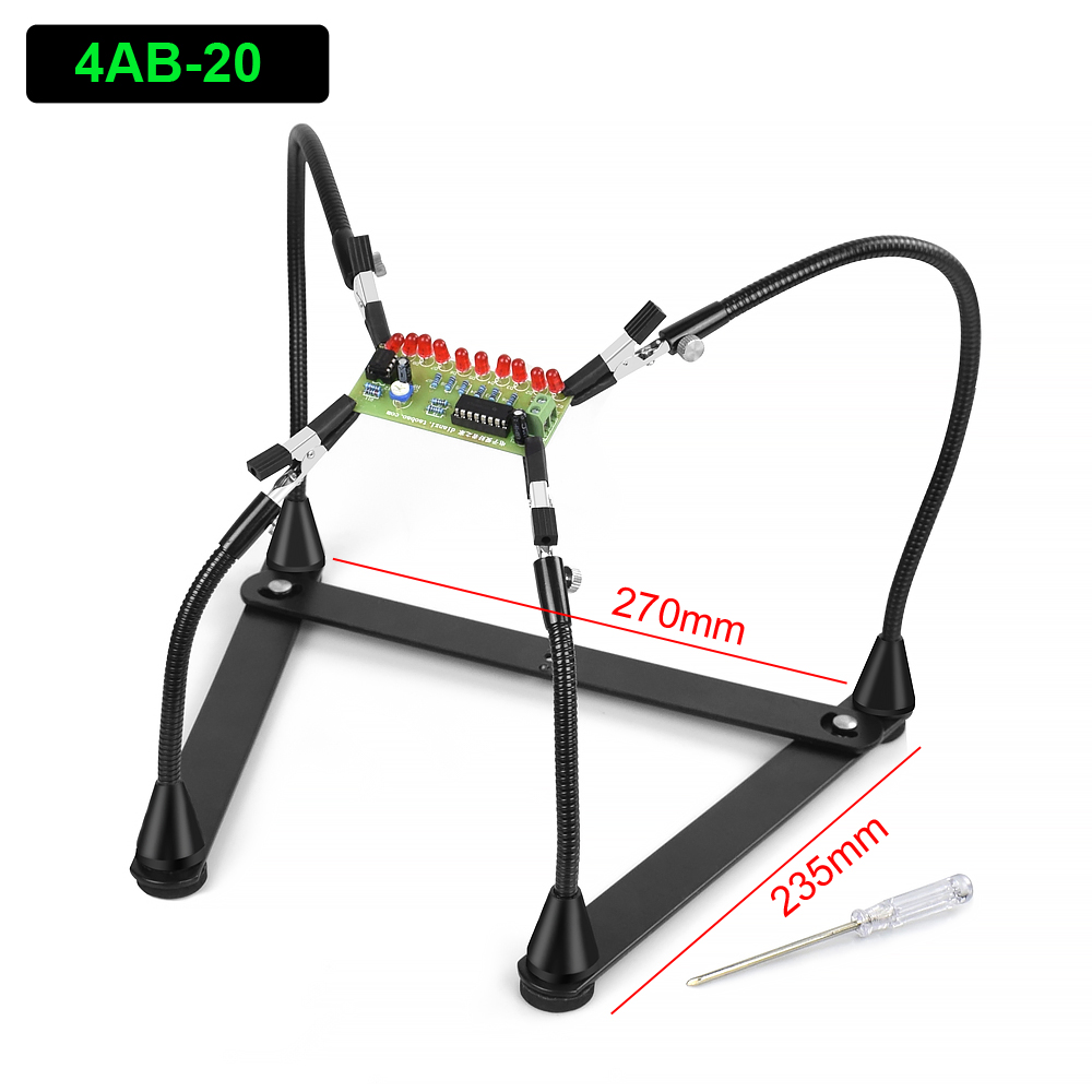 NEWACALOX-3X-LED-Magnifier-Soldering-Work-Station-Soldering-Third-Hand-5Pcs-Flexible-Metal-Arms-Weld-1932420-11