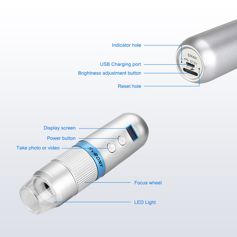 SVBONY-SM401-50X-1000X-Digital-WiFi-Microscope-USB-HD-Camera-with-Bracket-for-Android-and-iOS-System-1922896-13