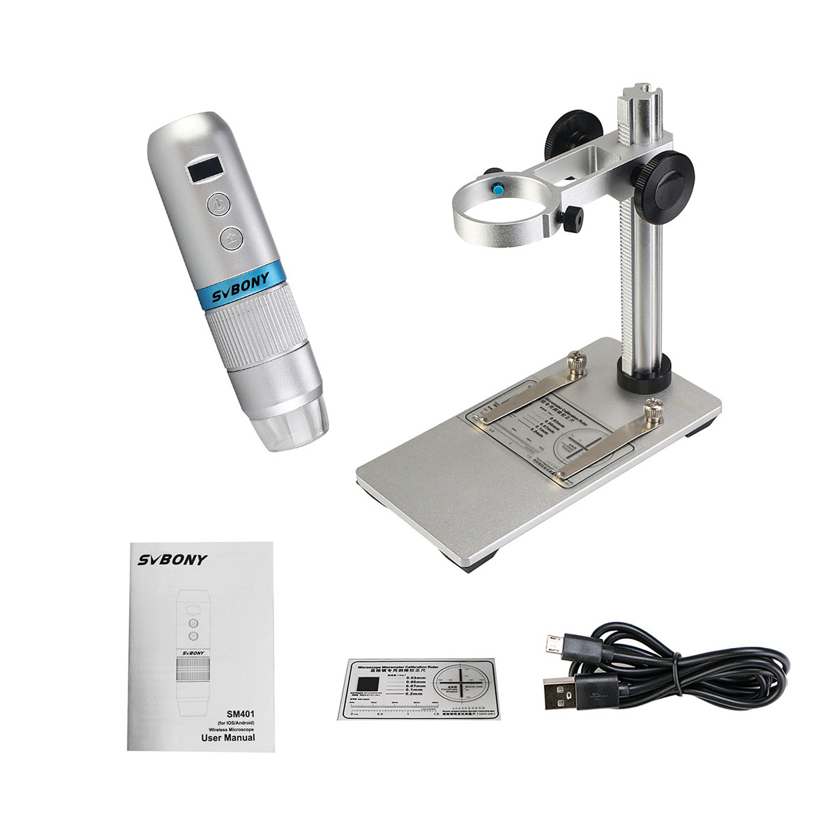 SVBONY-SM401-50X-1000X-Digital-WiFi-Microscope-USB-HD-Camera-with-Bracket-for-Android-and-iOS-System-1922896-15