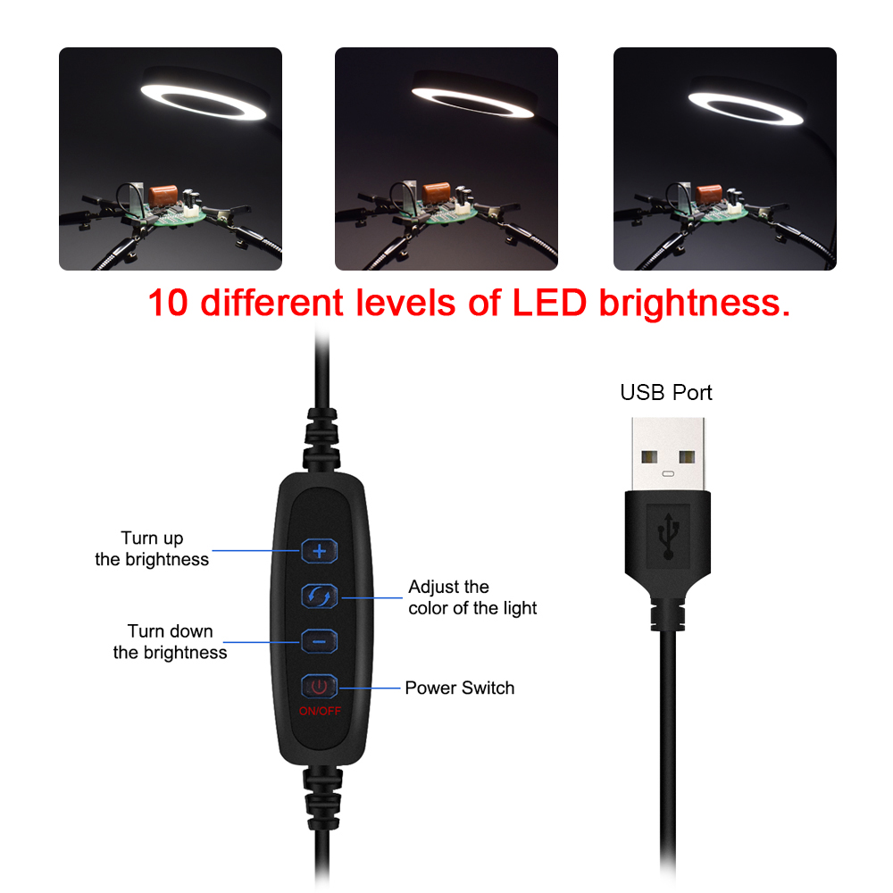 Universal-Arm-Desk-LED-Light-Magnifying-Glass-3-Colors-Illuminated-Magnifier-Lamp-360deg--Light-Repa-1858071-3