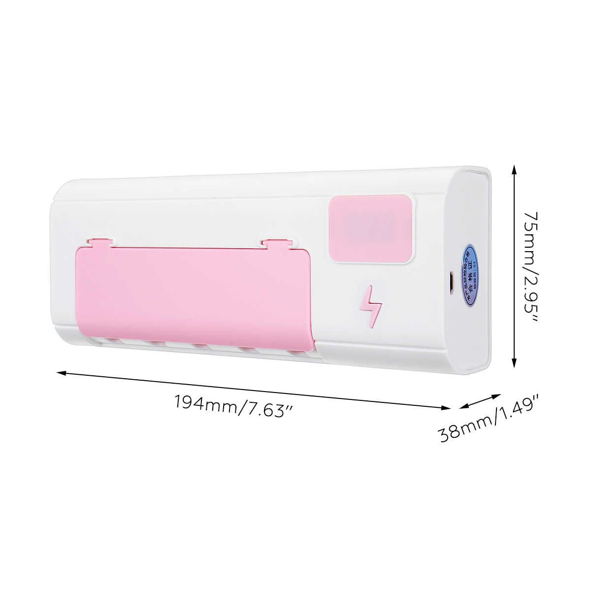 1500mAh-5V-37A-Toothbrush-Holder-Organizor-Home-Bathroom-Wall-Mounted-Purple-LightUVC-UVA-Lighting-T-1790462-6