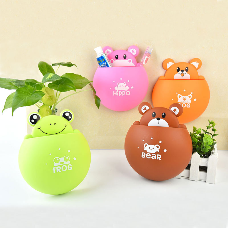 Honana-BX-Suction-Toothbrush-Holder-Wall-Mounted-Cartoon-Plastic-Toothpaste-Box-Bathroom-Storage-1312380-1