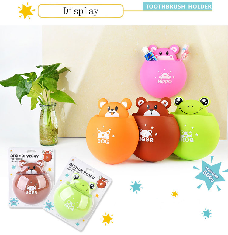 Honana-BX-Suction-Toothbrush-Holder-Wall-Mounted-Cartoon-Plastic-Toothpaste-Box-Bathroom-Storage-1312380-2