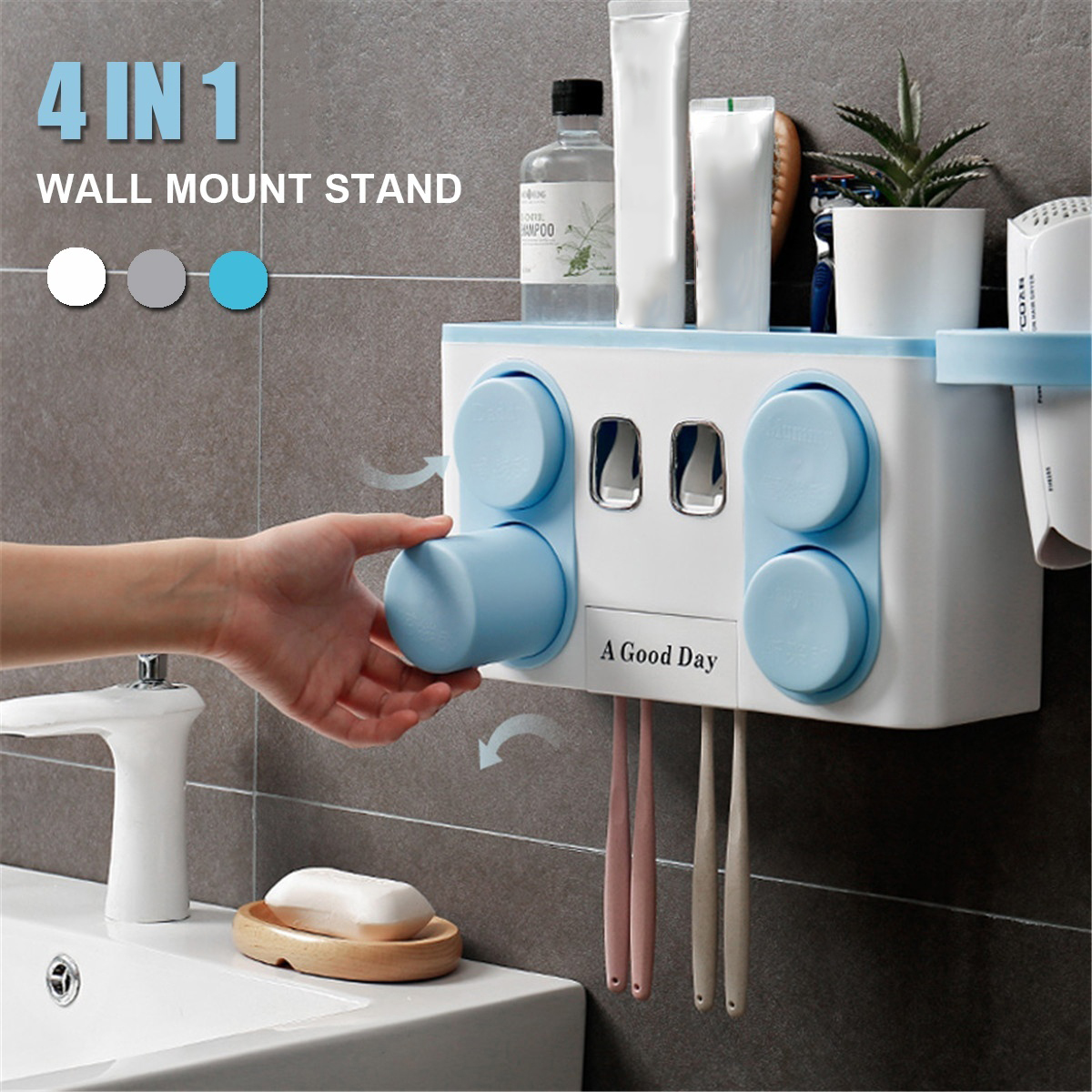 Multifunctional-Automatic-Toothpaste-Squeezer-Set-Wall-Mount-Suction-Cup-Toothbrush-Holder-Bathroom--1555695-1