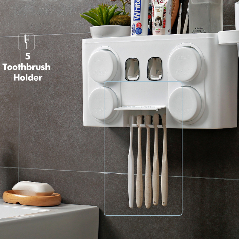 Multifunctional-Automatic-Toothpaste-Squeezer-Set-Wall-Mount-Suction-Cup-Toothbrush-Holder-Bathroom--1555695-4