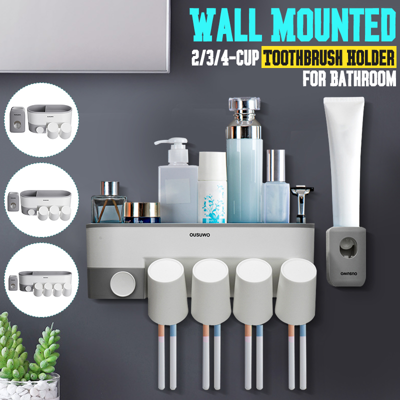 Multifunctional-Wall-mounted-Toothbrush-Holder-Toothpaste-Dispenser-Bathroom-Storage-Organizer-1663759-2