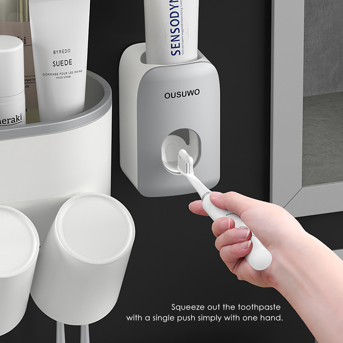 Multifunctional-Wall-mounted-Toothbrush-Holder-Toothpaste-Dispenser-Bathroom-Storage-Organizer-1663759-5