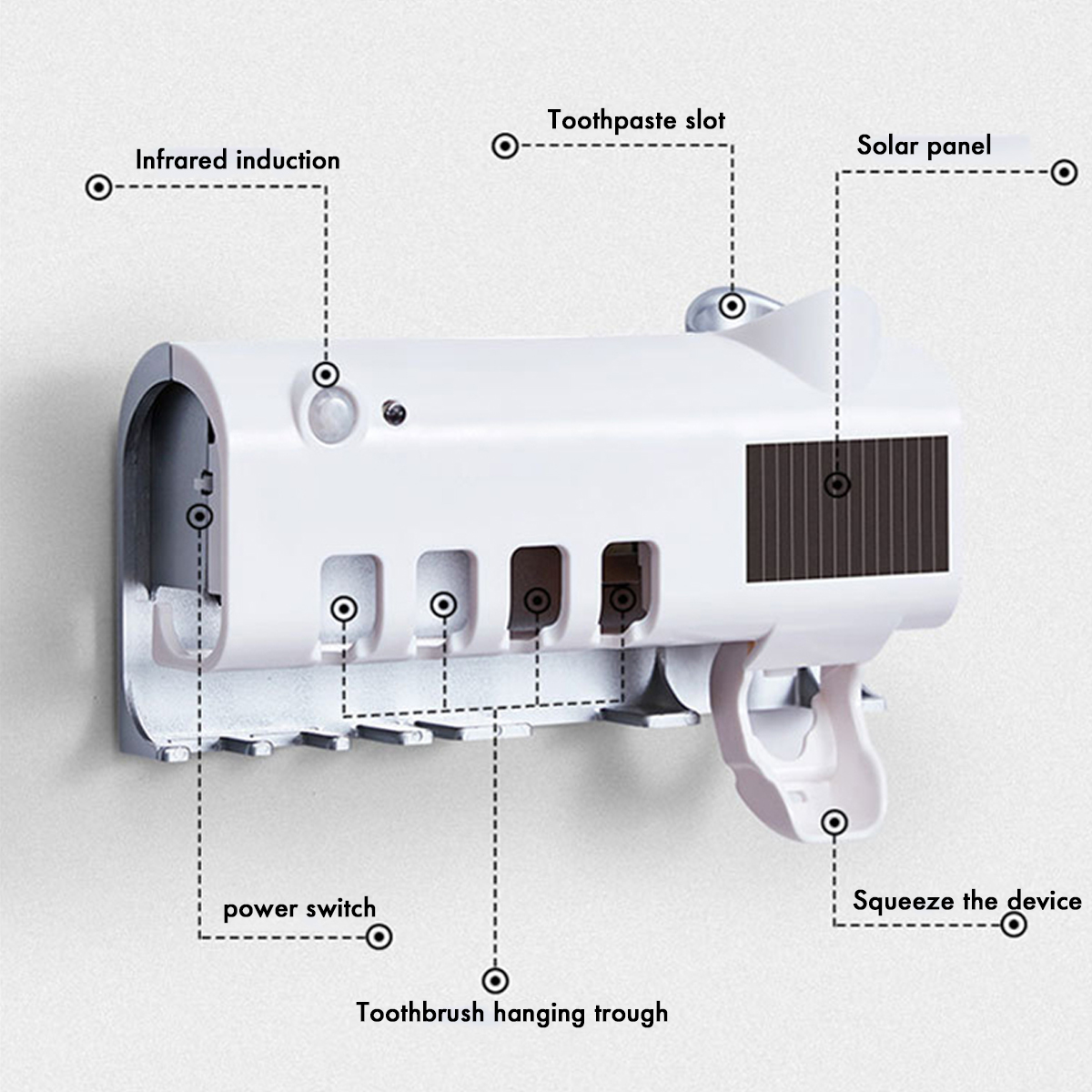 UV-Light-Toothbrush-Holder-Sterilizer-Cleaner-Automatic-Toothpaste-Dispenser-1690086-9