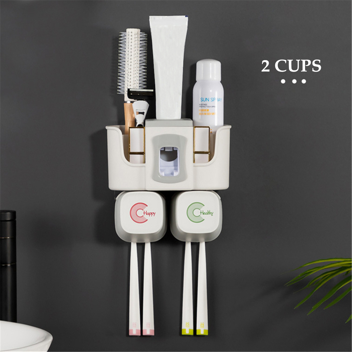 Wall-Mount-Toothbrush-Holder-Auto-Toothpaste-Dispenser-234-Cup-Holder-Organizer-Set-1696207-3