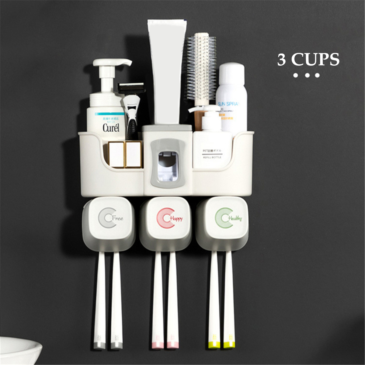 Wall-Mount-Toothbrush-Holder-Auto-Toothpaste-Dispenser-234-Cup-Holder-Organizer-Set-1696207-4
