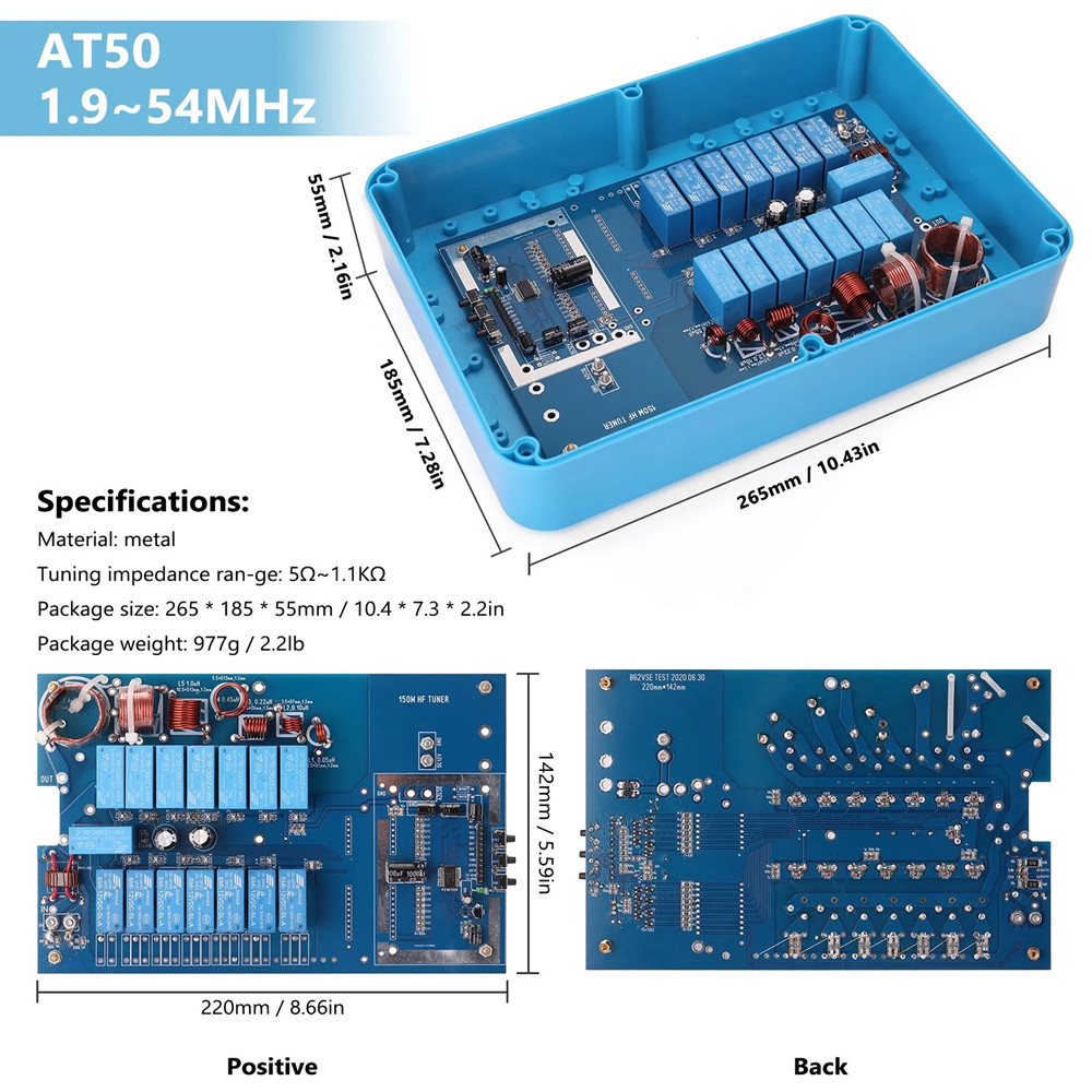 AT50-150W-19-54MHz-HF-Shortwave-Automatic-Antenna-Tuner-with-Housing-Assembled--ATU100-ATU-100-Serio-1825506-5