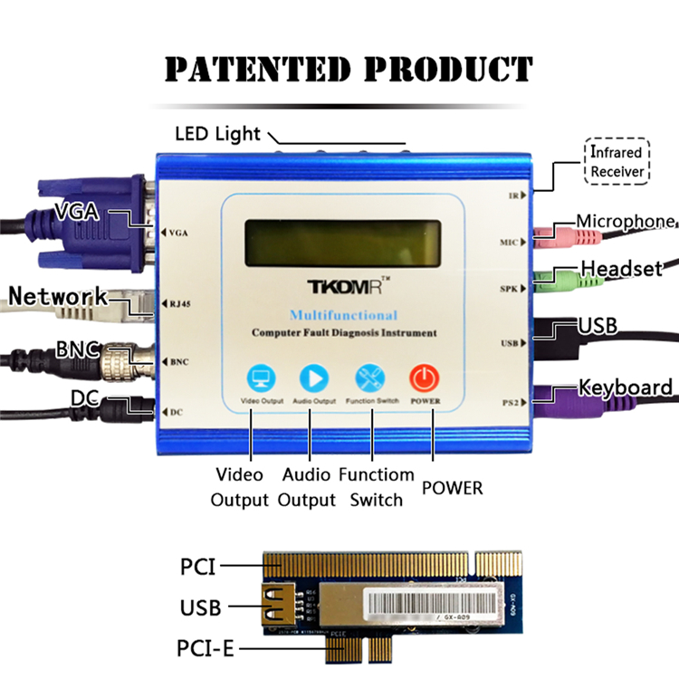Multifunction-Universal-Desktop-PC-PCI-PCI-E-LPC--Diagnostic-Test-Analyzer-Tester-Cable-Computer-Fau-1530657-1