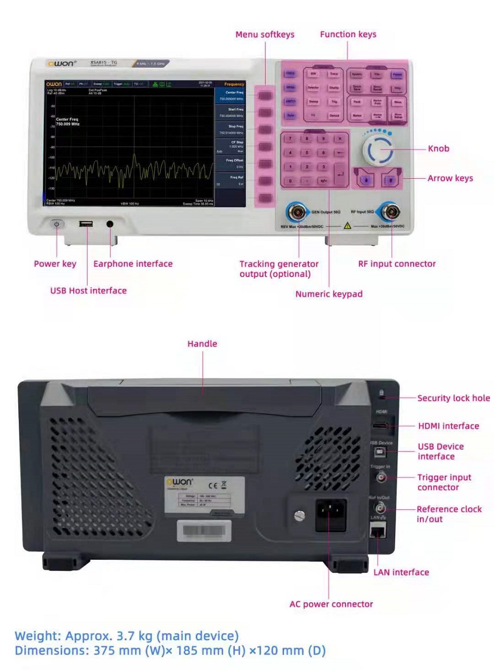 OWON-XSA805XSA810-XSA815-9kHz-15GHz-9Inch-TFT-LCD-Display-Spectrum-Analyzer-Support-USB-LAN-HDMI-Com-1923736-5