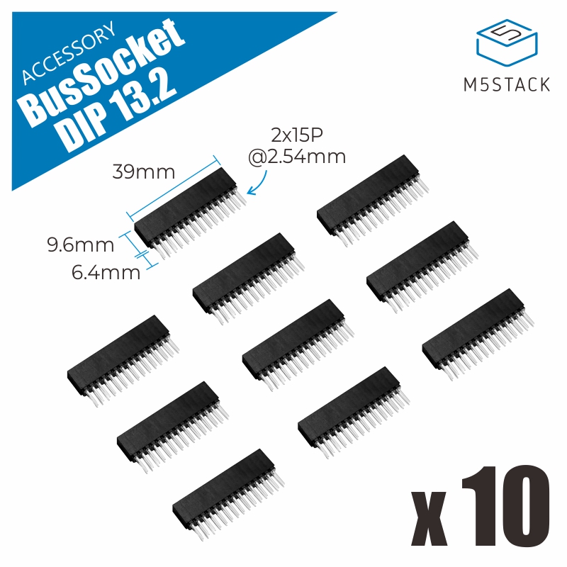 10PCS-M5Stack-254mm-BUS-Socket-132-M-BUS-Bus-Expansion-Header-Set-2x15P-1923741-1