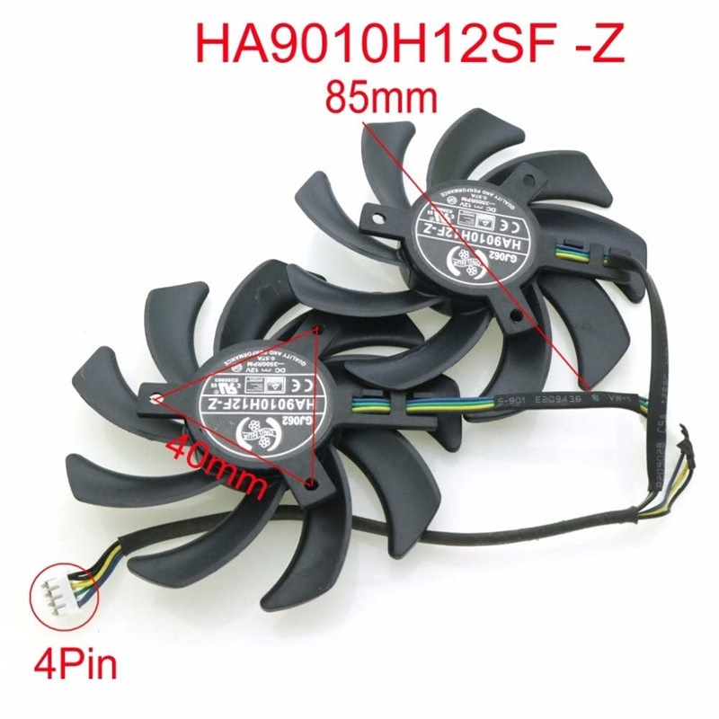2PCS-85MM-4PIN-HA9010H12F-Z-GTX1060-Cooler-Fan-Replacement-for-MSI-GTX-1060-OC-6G-GTX-960-P106-100-P-1950073-1