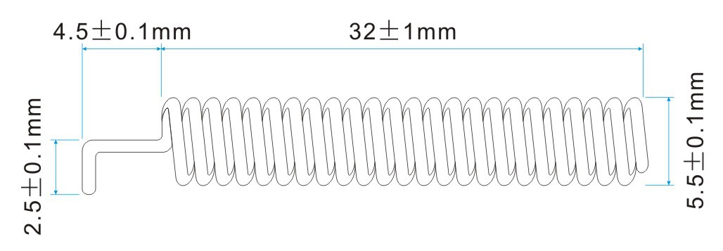 433MHz-SW433-TH32-Copper-Spring-Antenna-For-Wireless-Transceiver-Module-1434566-2