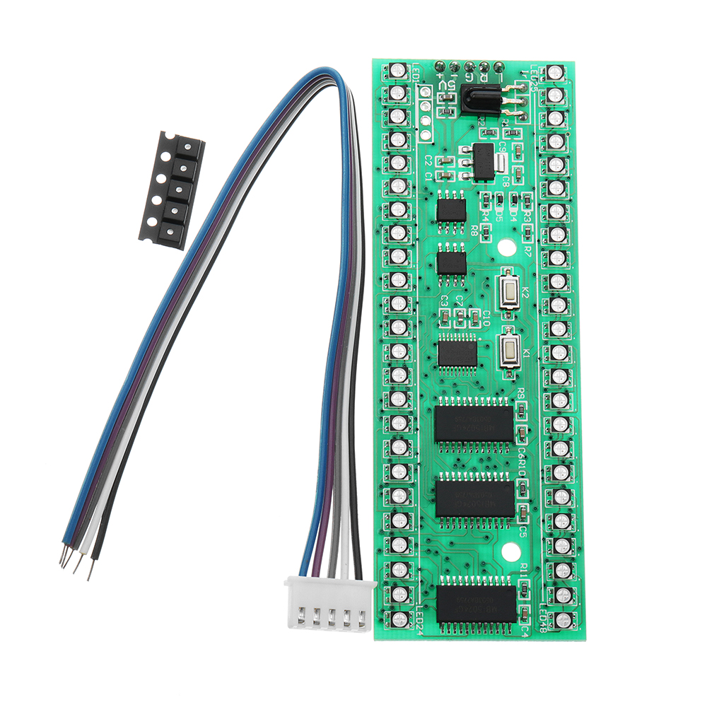DC-5V-To-6V-250mA-RGB-Double-Channel-Double-24-LED-Level-Indicator-MCU-With-Adjustable-Display-Mode-1303090-1