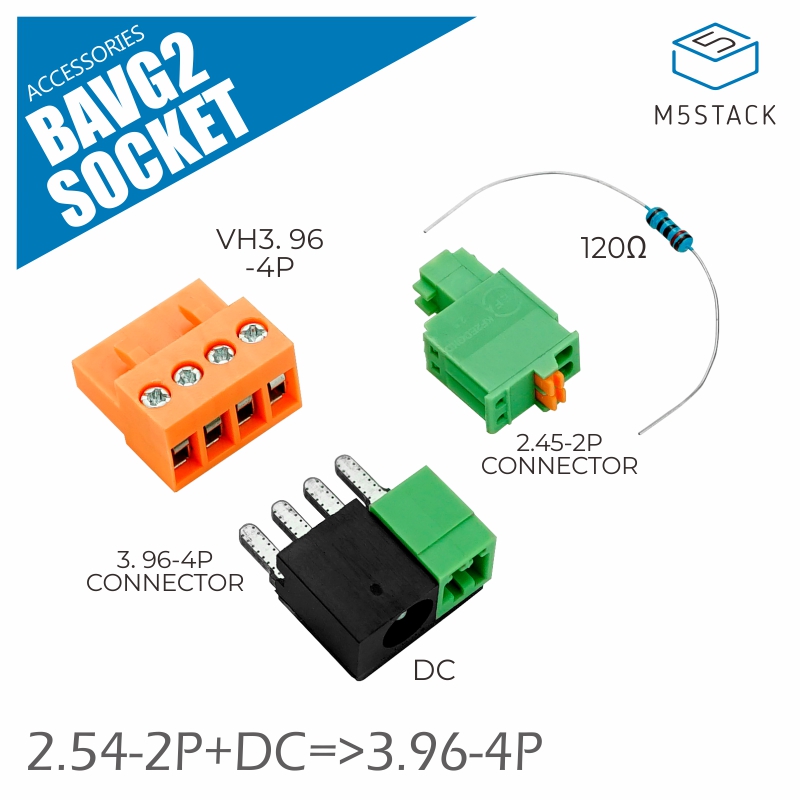 M5Stack-BAVG2Socket-RS485-Line-Transfer-Terminal-254-2P-Transfer-396-4P-1857765-1