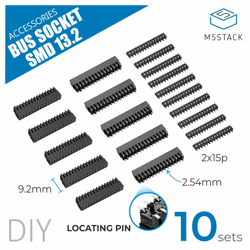 M5Stack-BUS-SOCKET-SMD-132-SMD-Female-Header-Kit-2x15P-Male-Female-Header-1933511-1