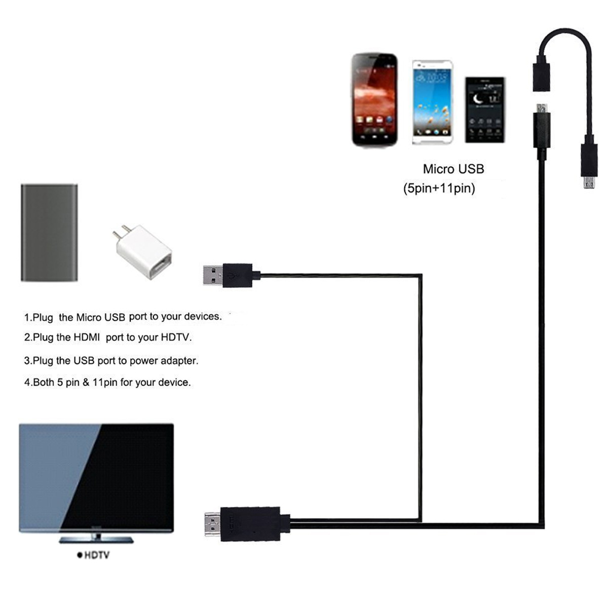 Mini-1080P-MHL-Micro-USB-to-HDMI-Cable-Converter-Adapter-for-Android-PhonePCTV-Audio-Adapter-HDTV-Ad-982123-2
