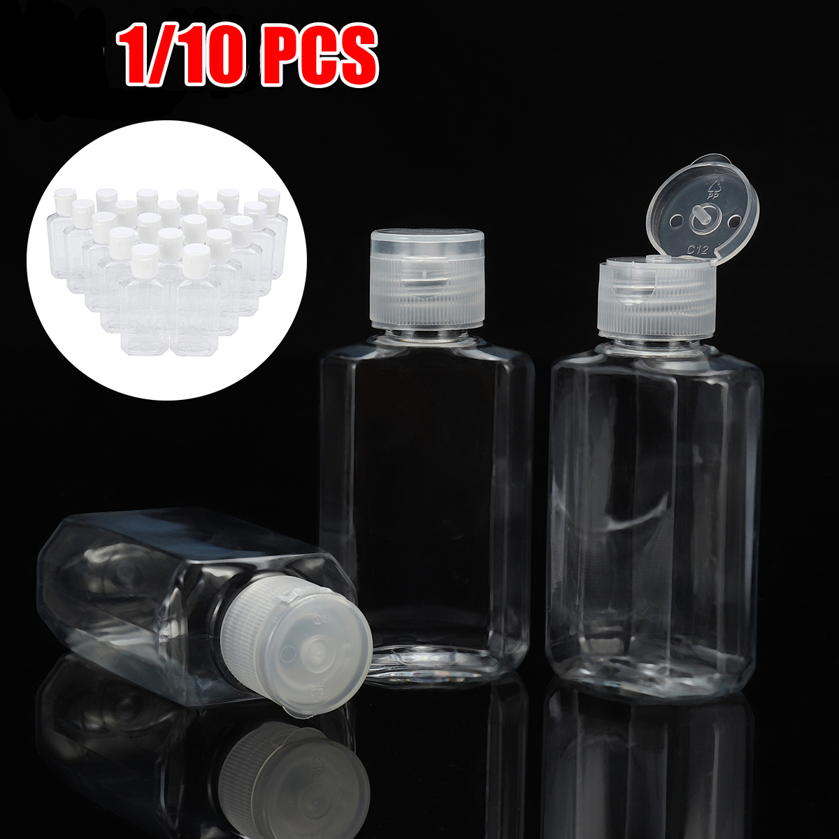 10Pcs-1ml-Amber-Glass-14-Dram-Essential-Oil-Bottle-Orifice-Reducer-Cap-White-Tool-1731164-2