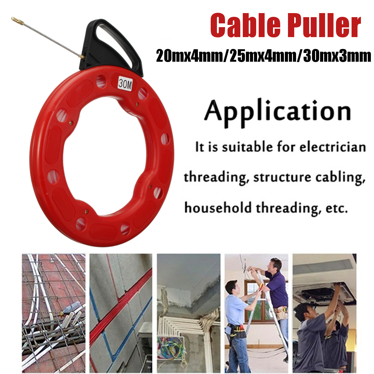 3mm-x-30M-Fiberglass-Wire-Cable-Fish-Snake-Tape-Puller-Duct-Conduit-Rodder-Reel-1639953-8
