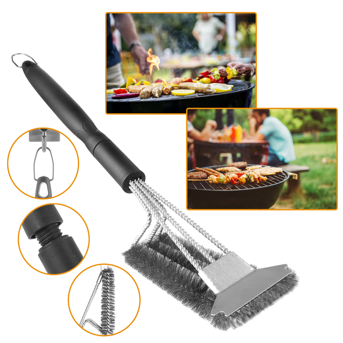 45cm-3-Head-Barbecue-Oven-Grill-Cleaning-Brush-Steel-Wire-Heads-BBQ-Clean-Tool-1725522-8