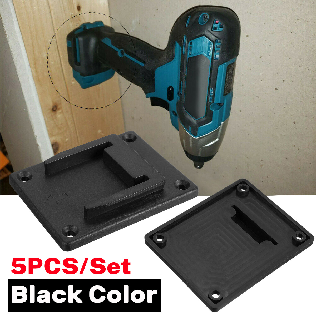 5PCS-Tools-Storage-Mount-Hanger-Holder-Bracket-For-Makita-18V-LXT-Bosch-18V-1853665-3